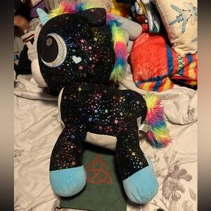 Black and Blue Galaxy Stuffed Animal